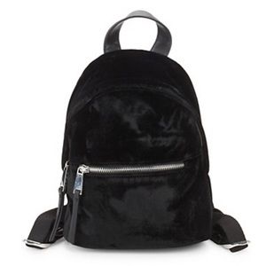 French Connection Jace Mini Velvet Backpack